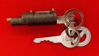 thumbnail image 2 of 1950 Ford Trunk Lock Cylinder Tumbler With Keys – OEM Style 0A-7043505-A – Vintage Part 2 of 4