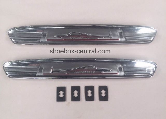 0A-7020988-APR 1950 Ford Inside Door Garnish Molding Plastic Emblem ...