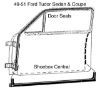 8A-7020530-PR 1949 1950 1951 Ford Tudor Sedan Coupe Door Seal Rubber Weatherstripping Kit