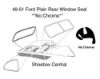 8A-7042084 1949 1950 1951 Ford Plain Rear Back Window Rubber Weatherstripping Seal Molding