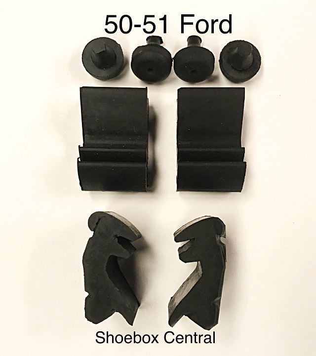 thumbnail image 2 of 1949-1951 Ford Shoebox Pedal Pad & Bumper Kit – Rubber Brake/Clutch Pedal By Carpenter 2 of 4