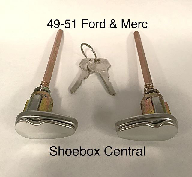 8A7021984PR 1949 1950 1951 Ford outside door lock cylinders with keys