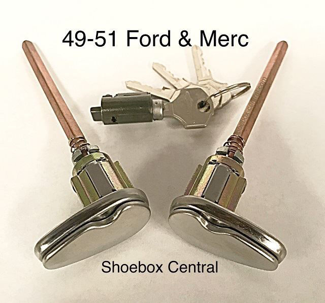 8a 7022050 S 1949 1950 1951 Ford Mercury Door And Ignition Lock Set Keyed Alike Shoebox Central 7017