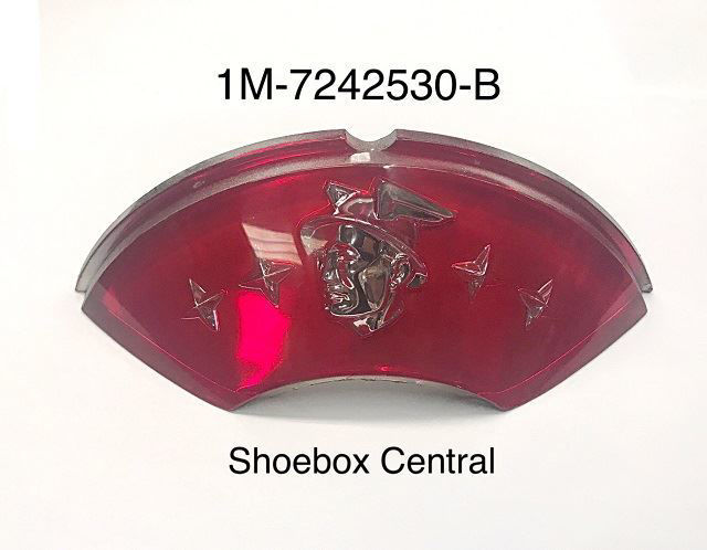 Carpenter 1950-1954 Ford Trunk Deck Lid Emblem Insert – Multicolor, Rear, Made In USA