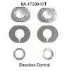 8A-17500-KIT 1949 1950 1951 Ford Wiper Tower Chrome Bezels Rubber Gasket Pads Nuts Kit