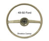 8A-3600-A 1949 1950 Ford Steering Wheel Ivory New