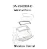 BA-7942084-B 1952 1953 1954 Ford Station Wagon Back Rear Window Rubber Weatherstrip Seal with Chrome