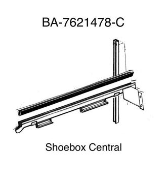 ba-7621478-c-1952-1953-1954-ford-victoria-convertible-lower-glass-channel-rubber-seal BA-7621478-C 1952 1953 1954 Ford Victoria Convertible Lower Glass Channel to Door Glass Rubber Seal