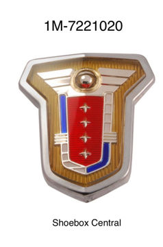 1951-mercury-monterey-outside-door-emblem 1M-7221020 1951 Mercury Monterey Exterior Door Emblem