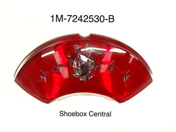 1951-mercury-trunk-deck-boot-lid-plastic-emblem-insert 1M-7242530-B 1951 Mercury Rear Back Trunk Deck Lid Emblem