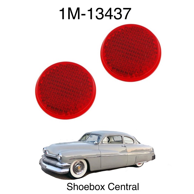 1M-13437 1951 1952 1953 Mercury Tail Light Reflectors