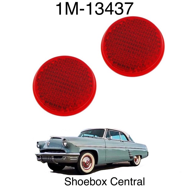 1M13437 1951 1952 1953 Mercury Tail Light Reflectors. Shoebox Central