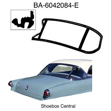 ba-6042084-e-1952-ford-crestline-victoria-3-three-piece-back-glass-window-rubber-weatherstripping-seal BA-6042084-E 1952 Ford Crestline Victoria 3 Piece Back Window Rubber Seal Weatherstrip