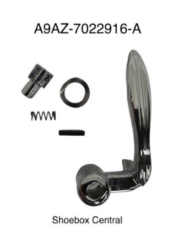 1949-1950-1951-ford-right-hand-passenger-side-front-vent-window-handle A9AZ-7022916-A 1949 1950 1951 1952 1953 1954 Ford Right Passenger Vent Wing Window Handle Latch