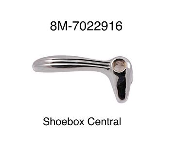 1949-1950-1951-ford-right-rear-passenger-side-vent-wing-window-handle-with-button-hole 8M-7022916 1949 1950 1951 Ford Right Rear Vent Wing Window Handle