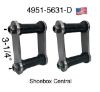 4951-5631-D 1949 1950 1951 Ford Dropped Lowered Rear Leaf Spring Shackle Kit Pair Set
