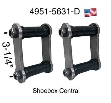 1949-1950-1951-ford-shoebox-dropped-drop-lowered-rear-leaf-spring-shackles 4951-5631-D 1949 1950 1951 Ford Dropped Lowered Rear Leaf Spring Shackle Kit Pair Set