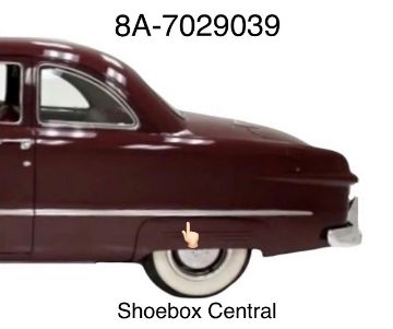 4567068 Measures 16+ One 1949 1950 Pontiac 4D Rear Door NOS Molding Right Hand 