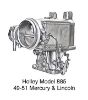 8CM-9590 1949 1950 1951 Mercury Lincoln Holley Model 885 Backdraft Back Draft Sidedraft Side Draft Carburetor