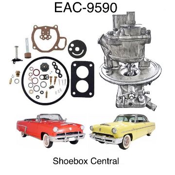 eac-9590-1952-1953-mercury-carburetor-rebuild-overhaul-service-kit-holley-model-1901-teapot-tea-pot EAC-9590 1952 1953 Mercury Teapot Carburetor Model 1901 Rebuild Overhaul Service Kit