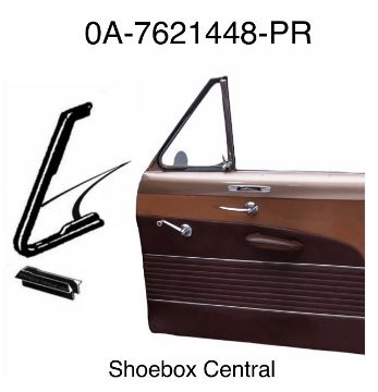 late-1950-all-1951-ford-conv-victoria-vent-seals 0A-7621448-PR 1950 1951 Ford Convertible Victoria Vent Wing Window Rubber Seals Weatherstrip Kit