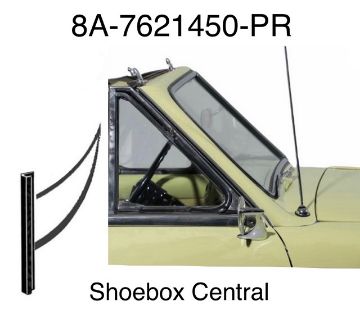 1949-1950-1951-ford-convertible-victoria-back-edge-vent-window-seals 8A-7621450-PR 1949 1950 1951 Ford Convertible Victoria Back Rear Edge Vertical Vent Wing Windpw Rubber Seals Weatherstripping