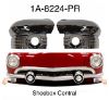 1A-8224-PR 1951 Ford Chrome Grille Extensions Park Parking Light Turn Signal Housings