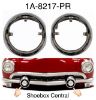 1A-8217-PR 1951 Ford Chrome Grille Bullet Surround Spinner Ring New Pair