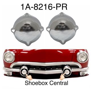 1A-8216-PR 1951 Ford Grille Chrome Small Center Bullets Spinners