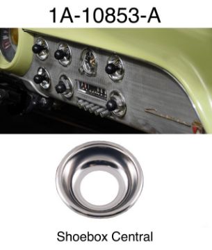 1951-ford-chrome-dash-bezel-new 1A-10853-A 1951 Ford Dash Instrument Panel Chrome Bezel Cup
