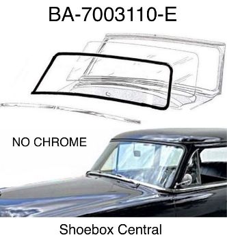BA-7003110-E-1952-1953-1954-ford-mainline-sedan-plain-windshield-rubber-weatherstripping-seal BA-7003110-E 1952 1953 1954 Ford Sedan Plain NO CHROME Windshield Seal Rubber Weatherstrip