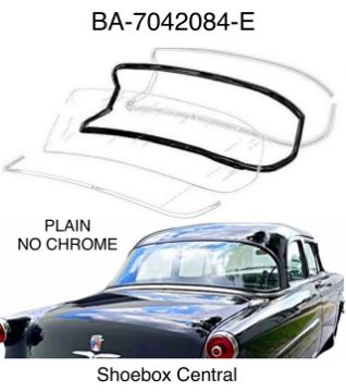 ba-7042084-e-1952-1953-1954-ford-mainline-plain-back-rear-window-rubber-seal-weatherstripping BA-7042084-E 1952 1953 1954 Ford Mainline Plain No Chrome Back Rear Window Rubber Seal Weatherstrip