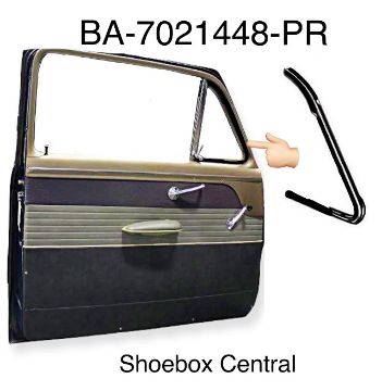 ba-7021448-pr-1952-1953-1954-ford-sedan-front-vent-wing-window-rubber-weatherstripping-seals BA-7021448-PR 1952 1953 1954 Ford Sedan Vent Wing Window Rubber Weathserstripping