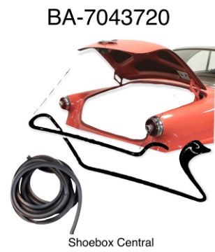 ba-7043720-1952-1953-1954-ford-car-trunk-deck-boot-lid-luggage-compartment-rubber-weatherstripping-seal-gasket BA-7043720 1952 1953 1954 Ford Trunk Boot Deck Lid Rubber Seal Weatherstripping