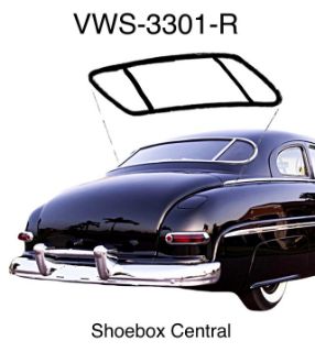 VWS-3301-R 1949 Mercury Back Glass Rear Window Rubber Seal Weatherstripping Gasket Molding