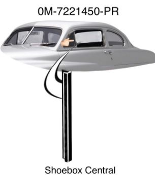 0m-7221450-pr-1950-1951-mercury-coupe-sedan-back-edge-vent-window-rubber-seal-weatherstripping 0M-7221450-PR 1950 1951 Mercury Vent Wing Window Back Edge Vertical Rubber Weatherstrip Seal Gasket