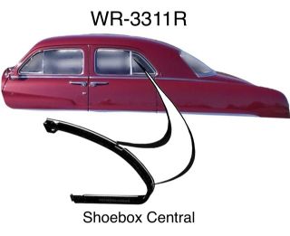 WR-3311R 1950 1951 Mercury Sport Sedan Four Door Back Rear Vent Wing Window Rubber Weatherstrip Seal Gaskets