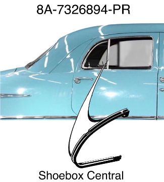 1949-1950-1951-ford-4-four-door-rear-vent-wing-window-rubber-weatherstripping-seals 8A-7326894-PR 1949 1950 1951 Ford Fordor Rear Vent Wing Window Rubber Weatherstrip Seal