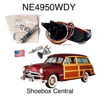 NE4950WDY 1949 1950 Ford Country Squire Woody Station Wagon Electric Windshield Wiper Motor Kit