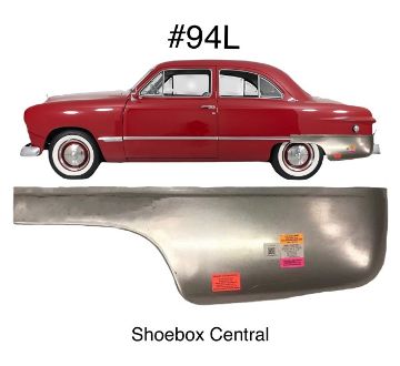 1949-1950-1951-ford-lower-rear-quarter-panel-rust-repair-patch 94L 1949 1950 1951 Ford Left Driver Side Quarter Panel Repair Section