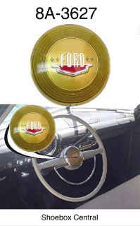 8A-3627 1949 Ford Passenger Car Horn Ring Emblem Badge Medallion Crest Plastic