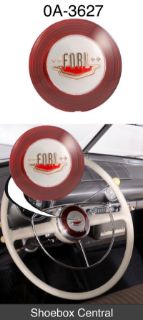 0A-3627 1950 Ford Passenger Car Horn Ring Plastic Emblem Badge Crest Medallion