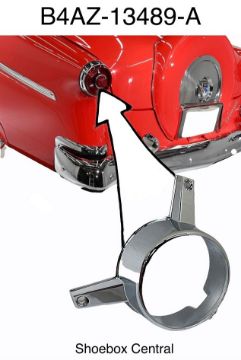 b4az-13489-a-1954-ford-tail-light-lens B4AZ-13489-A 1954 Ford Tail Light Lens Chrome Sleeve trim Bezel