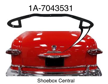 1951-ford-trunk-deck-boot-lid-handle-pad-gasket-seal 1A-7043531 1951 Ford Passenger Car Trunk Boot Deck Lid Handle Pad Seal Rubber Gasket