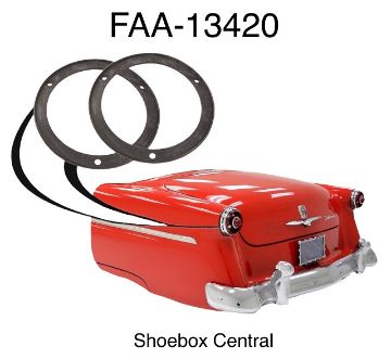 faa-13420-1952-1953-1954-ford-tail-light-housing-to-body-seal-rubber-gasket FAA-13420 1952 1953 1954 Ford Tail Light Housing Bezel to Quarter Fender Body Rubber Pad Seal Gasket