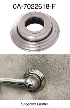 1949-1950-Ford-Door-Handle-Window-Crank-Escutcheon 0A-7022618-F 1949 1950 Ford Stainless Window Door Handle Escutcheon