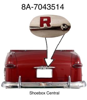8A-7043514 1949 Ford Passenger Car Shoebox Trunk Deck Handle Flipper Cover R