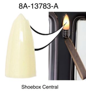 8A-13783-A 1949 1950 Ford Pillar Dome Interior Light Lens Ivory Plastic