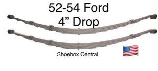 BA-5664-4IN 1952 1953 1954 Ford 4 inch drop dropped lowered leaf springs