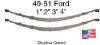 8A-5664 1949 1950 1951 Ford Shoebox Lowered Dropped Drop Rear Leaf Springs Pair